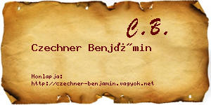 Czechner Benjámin névjegykártya